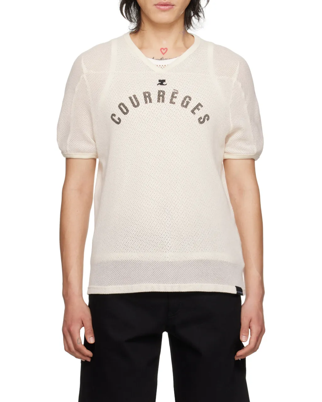 Logo Printed Mesh T-Shirt