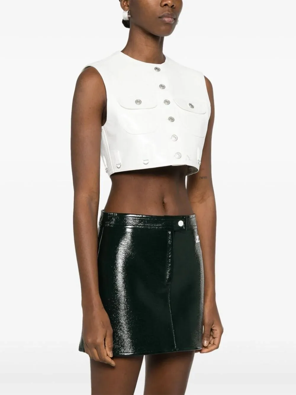 Multiflex Denim Cropped Vest
