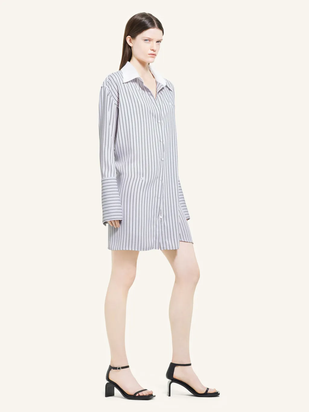 Logo-Patch Striped Shirt
