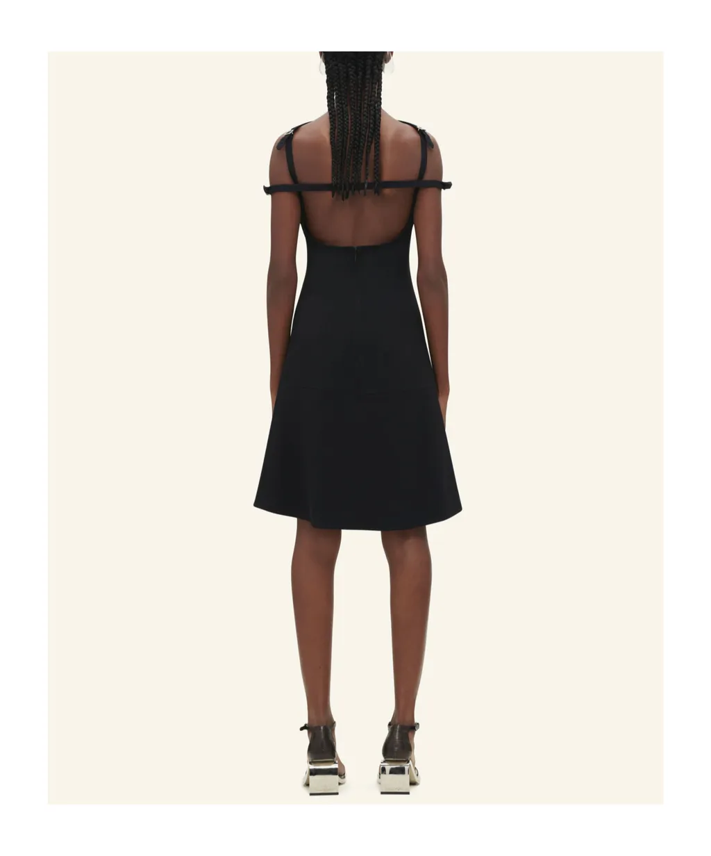 Ellipse Crepe Bustier Mini Dress