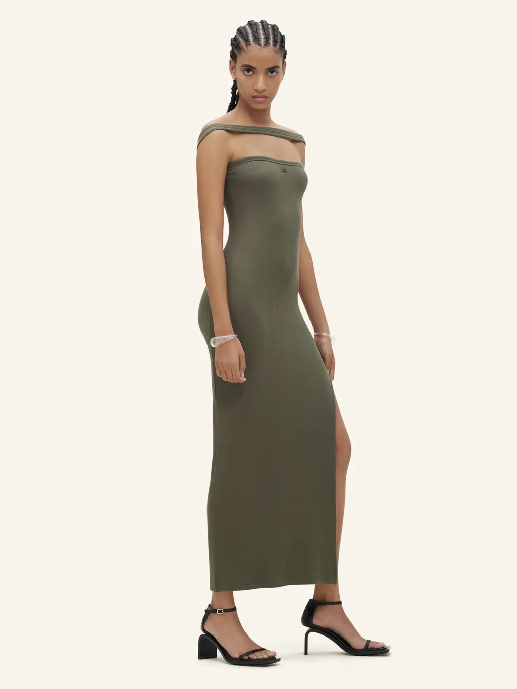 Hyperbole 90's Rib Long Dress
