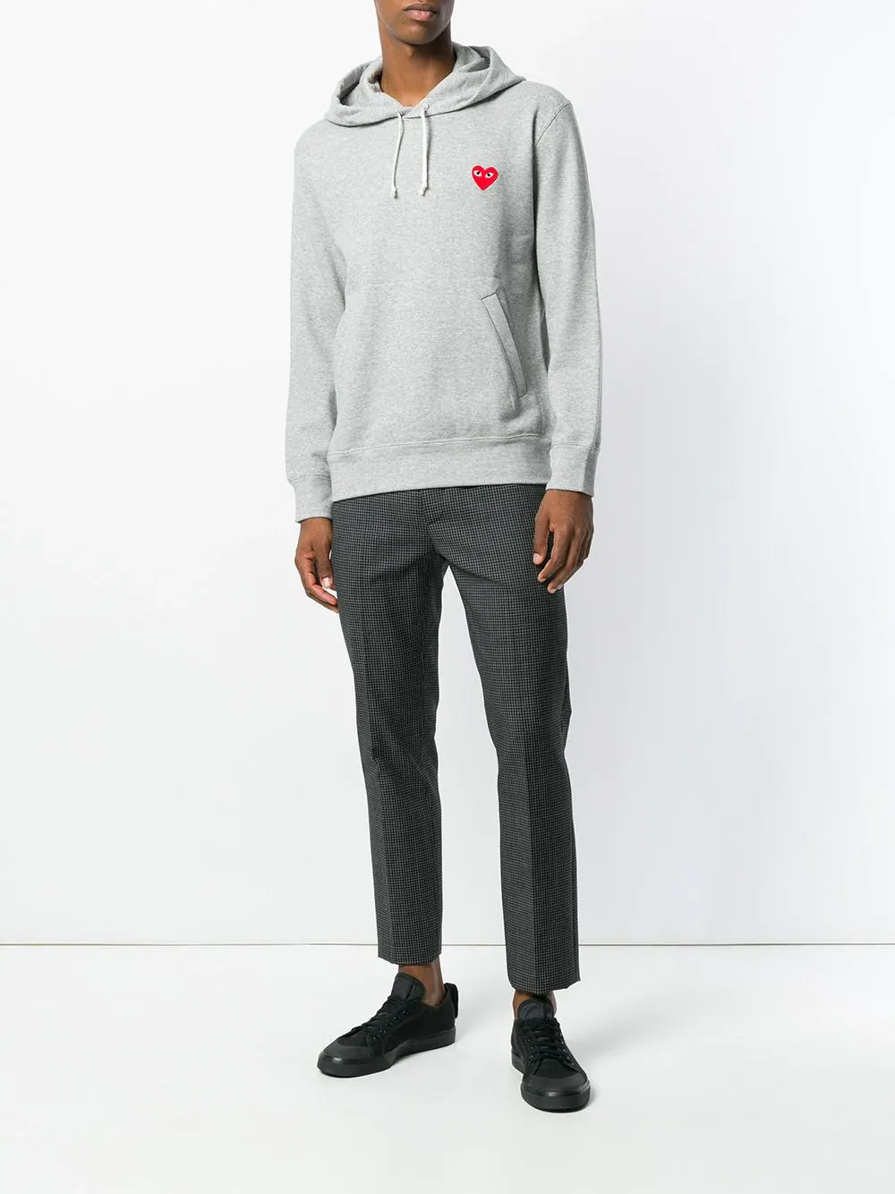 Logo Embroidered Drawstring Hoodie