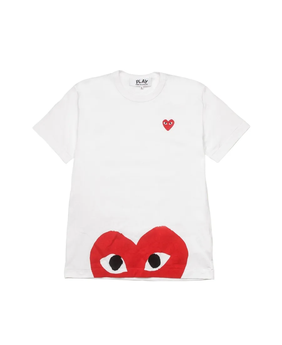 Heart-Printed Crewneck T-Shirt