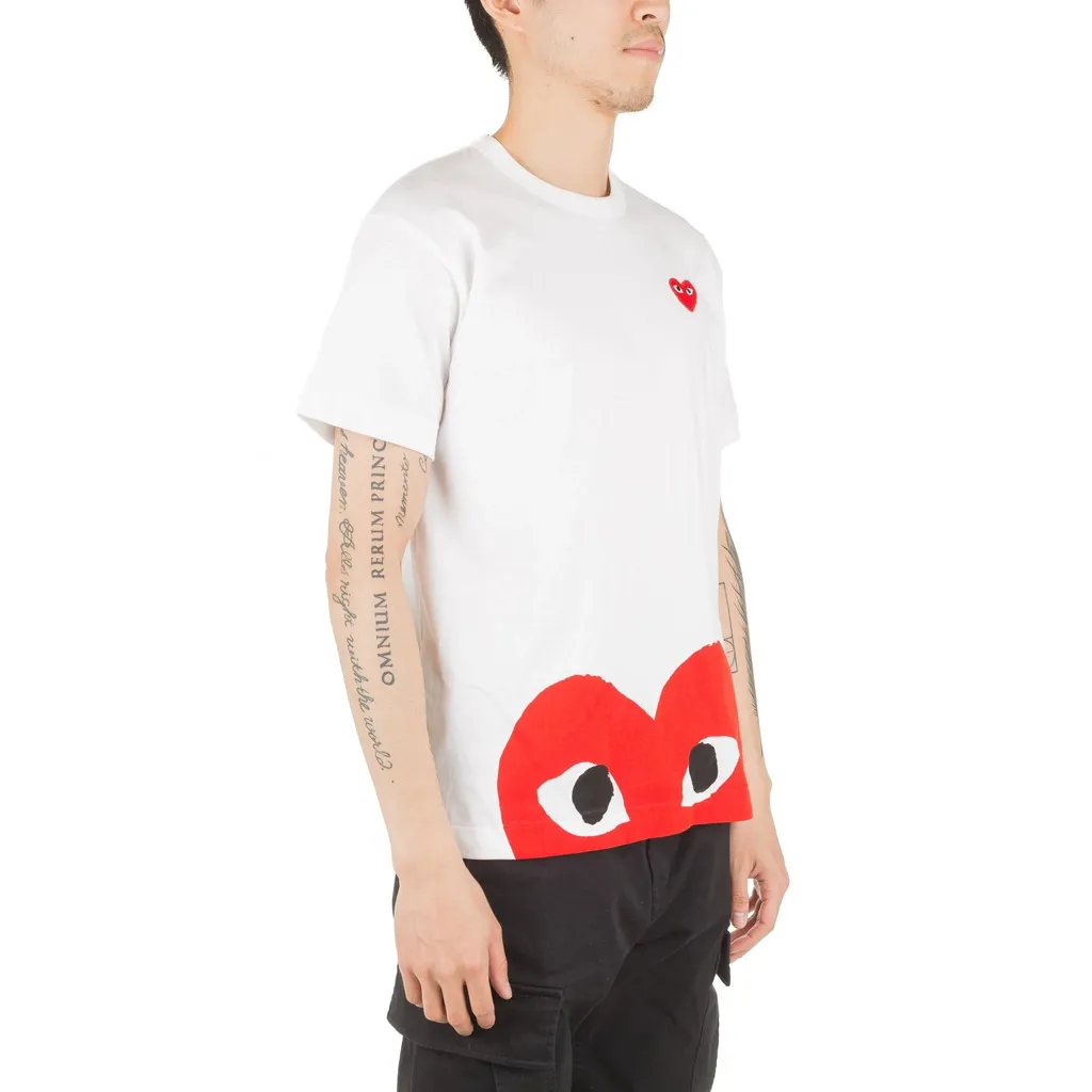 Heart-Printed Crewneck T-Shirt