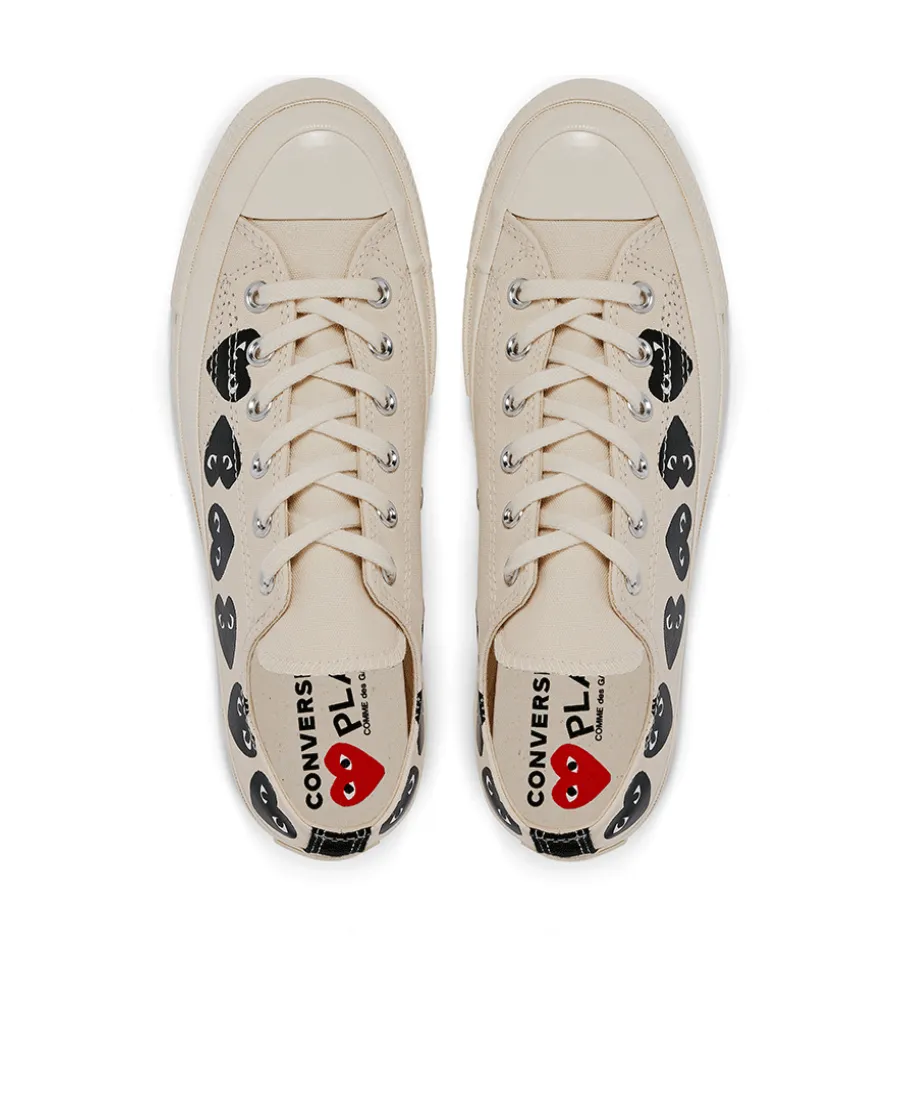 Heart Logo Printed Low-Top Sneakers