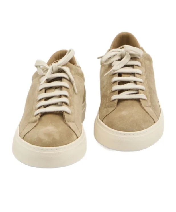 Patterned Tongue Suede Sneakers