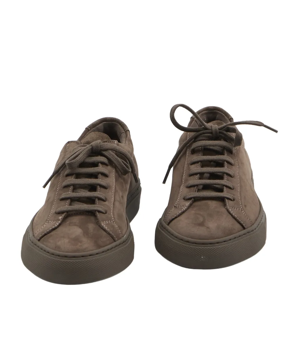 Suede-Leather Low-Top Sneakers