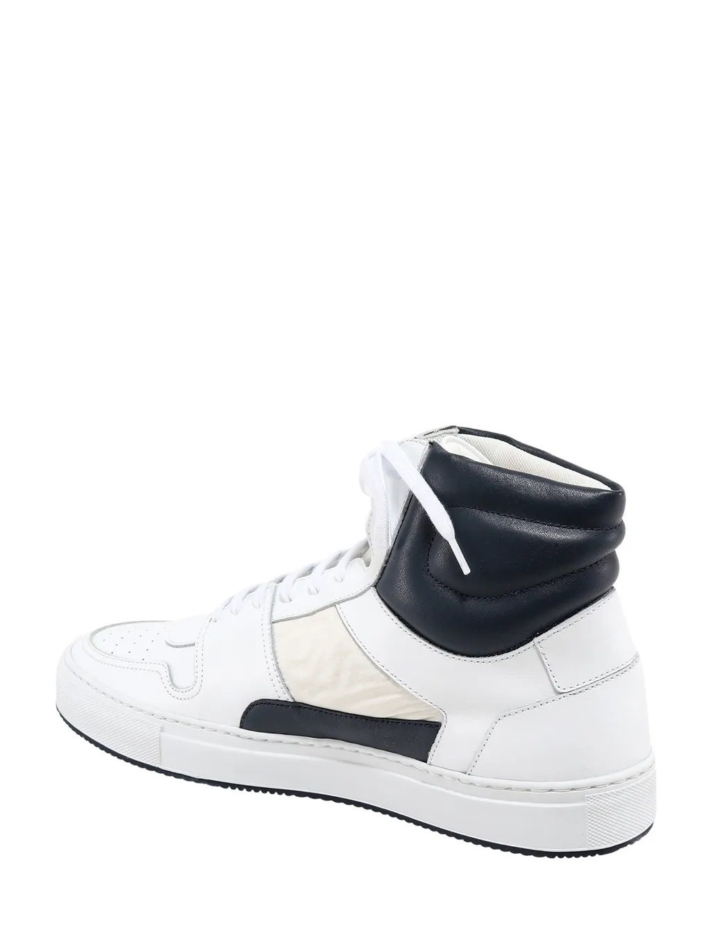 High-Top Leather-Panelled Sneakers