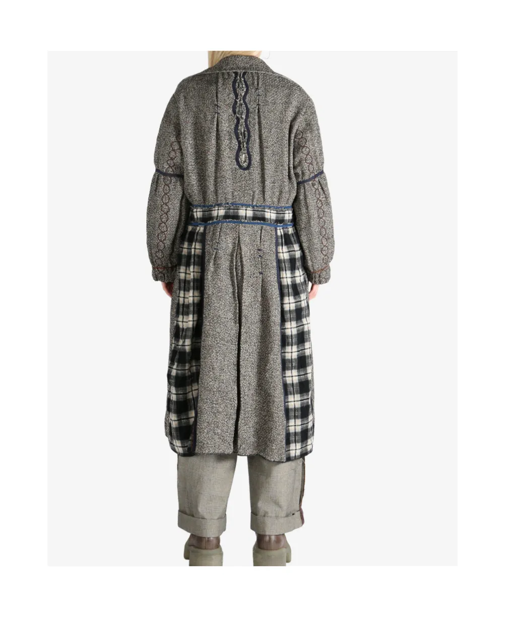 Checked Wool Coat