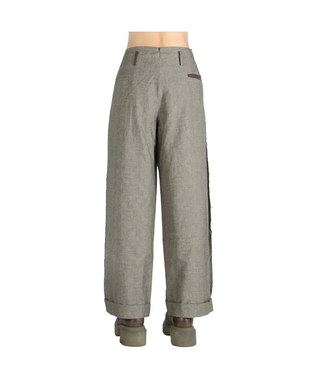 Frayed-Trim Trousers
