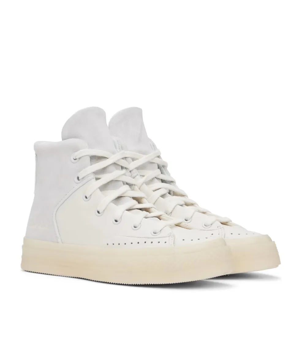 Round Head Lace High-Top Casual Sneakers