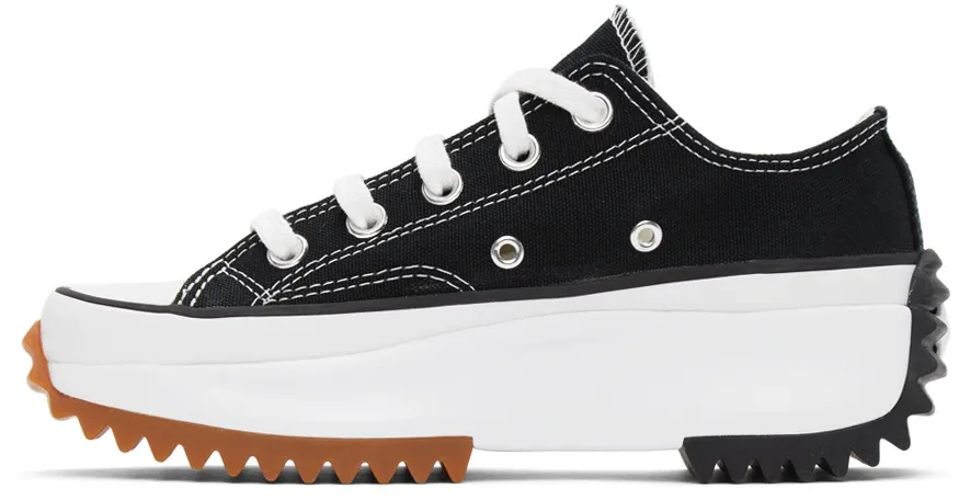 Logo-Spliced Lace-Up Sneakers