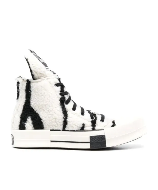 Square-Toe Shearling Sneakers