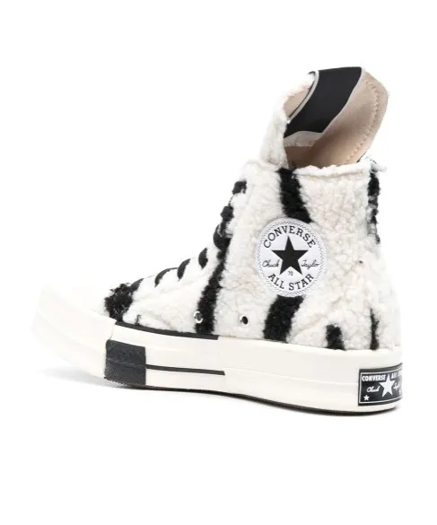 Square-Toe Shearling Sneakers