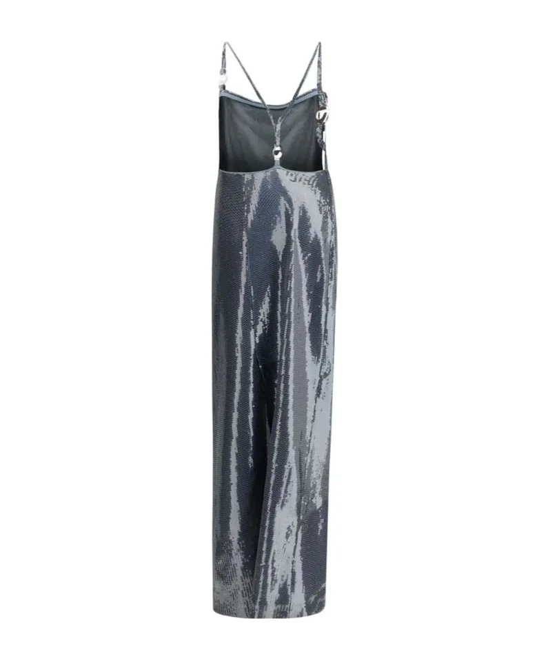 Logo-Strap Open Back Dress
