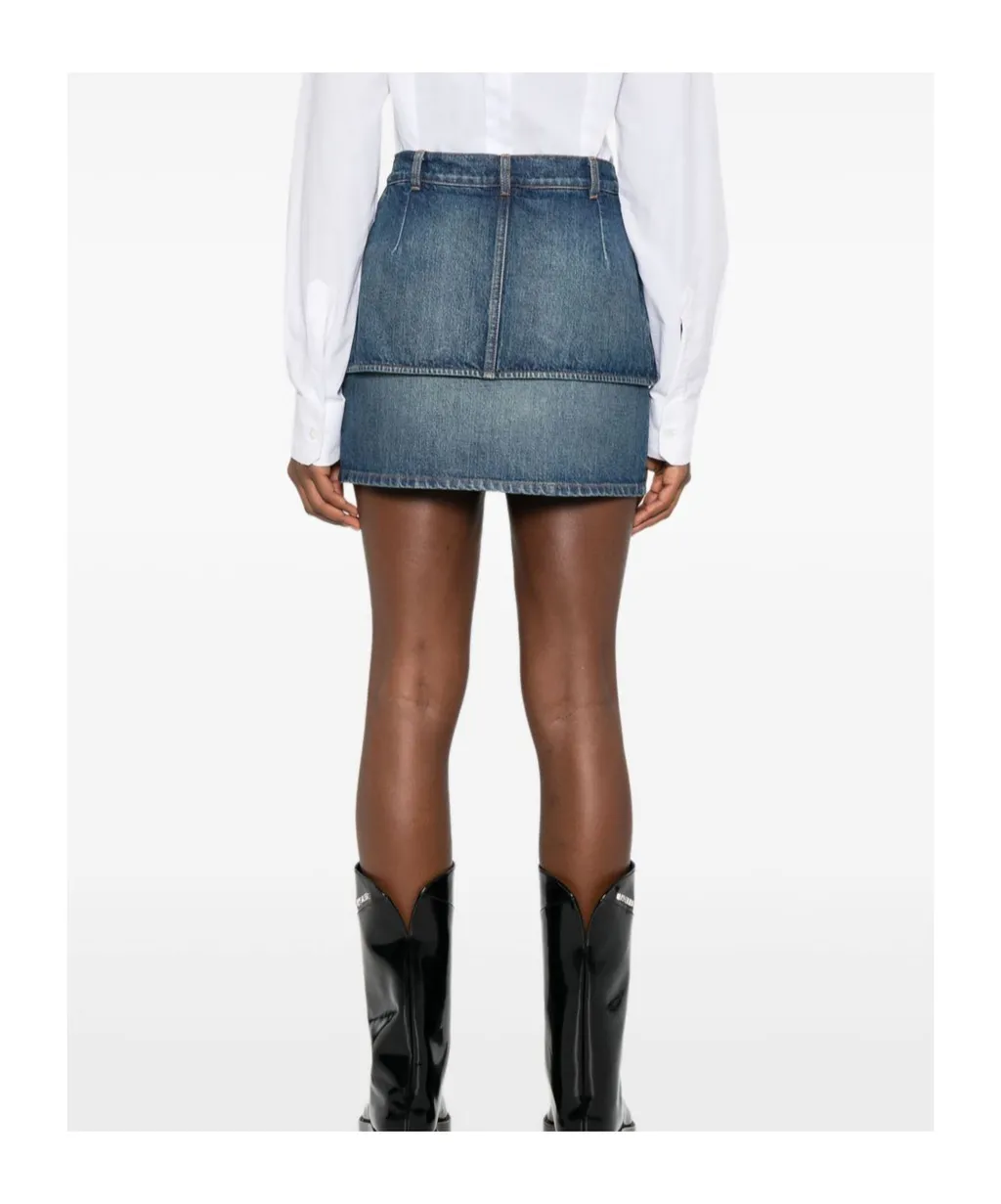 Denim Cargo Skirt