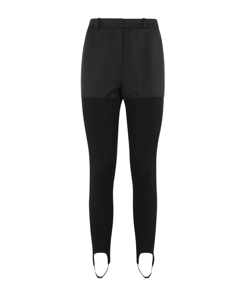 High-Waist Skinny Stirrup Trousers