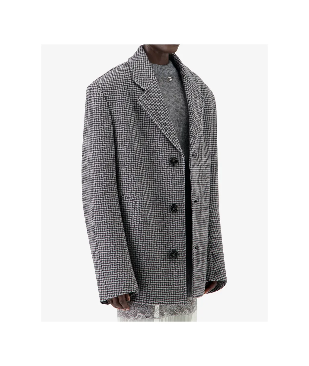 Single-Breasted Long-Sleeve Coat