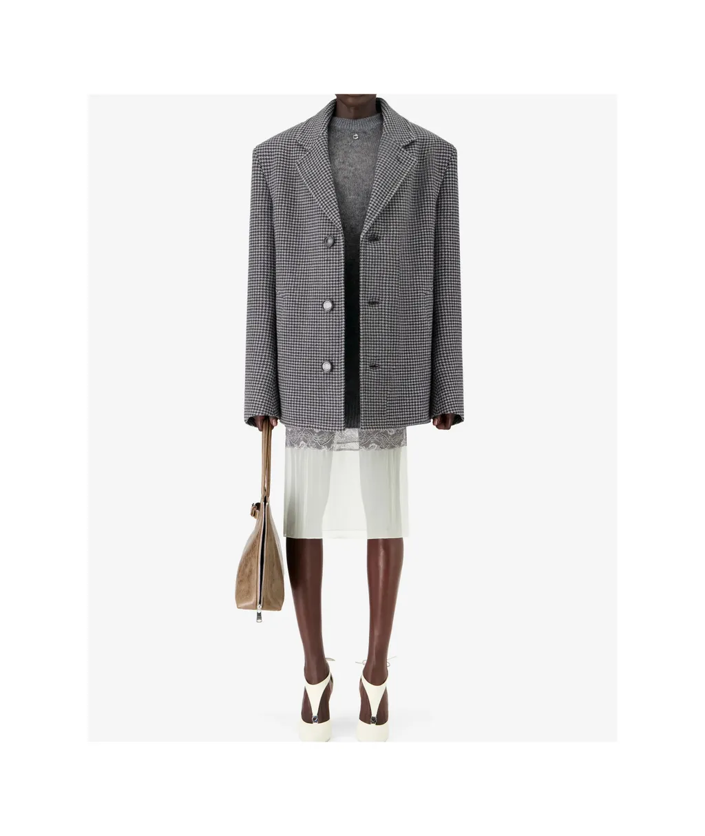Single-Breasted Long-Sleeve Coat
