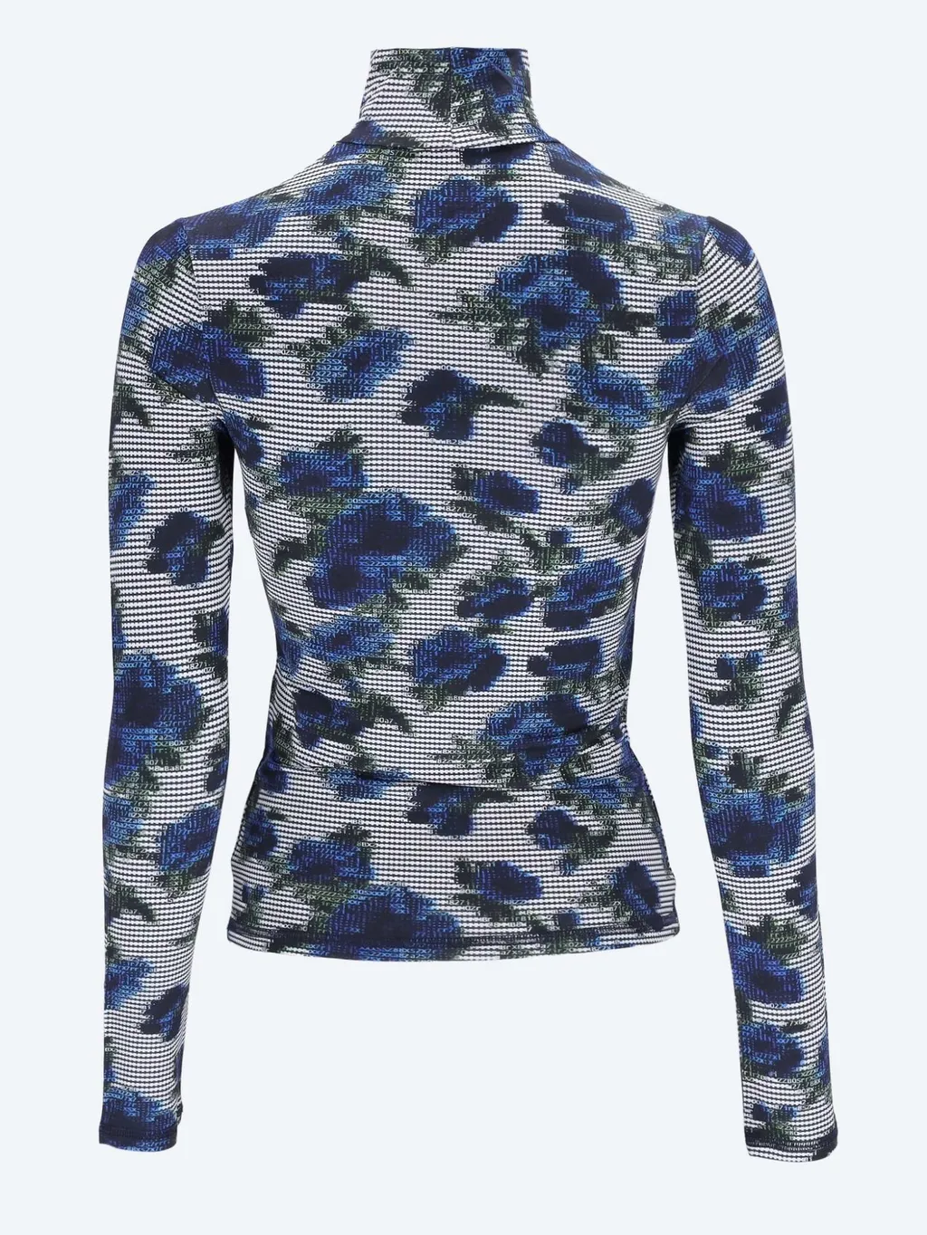 Floral-Print High-Neck Top