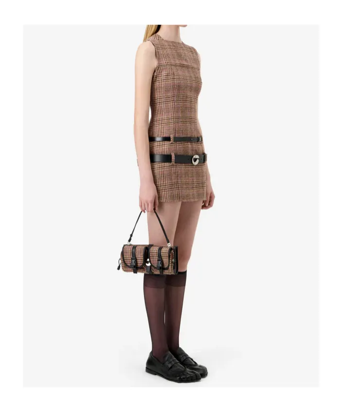 Check Belted Dress