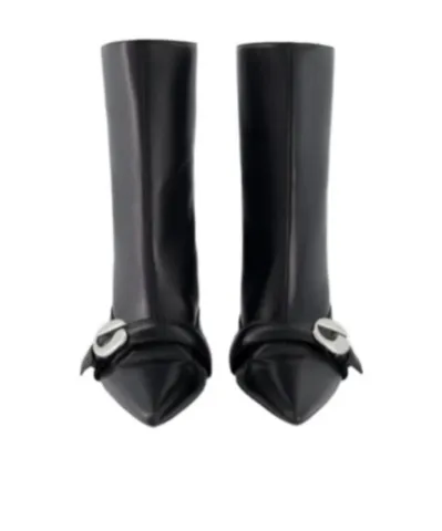 Ankle Heeled Belt Boots