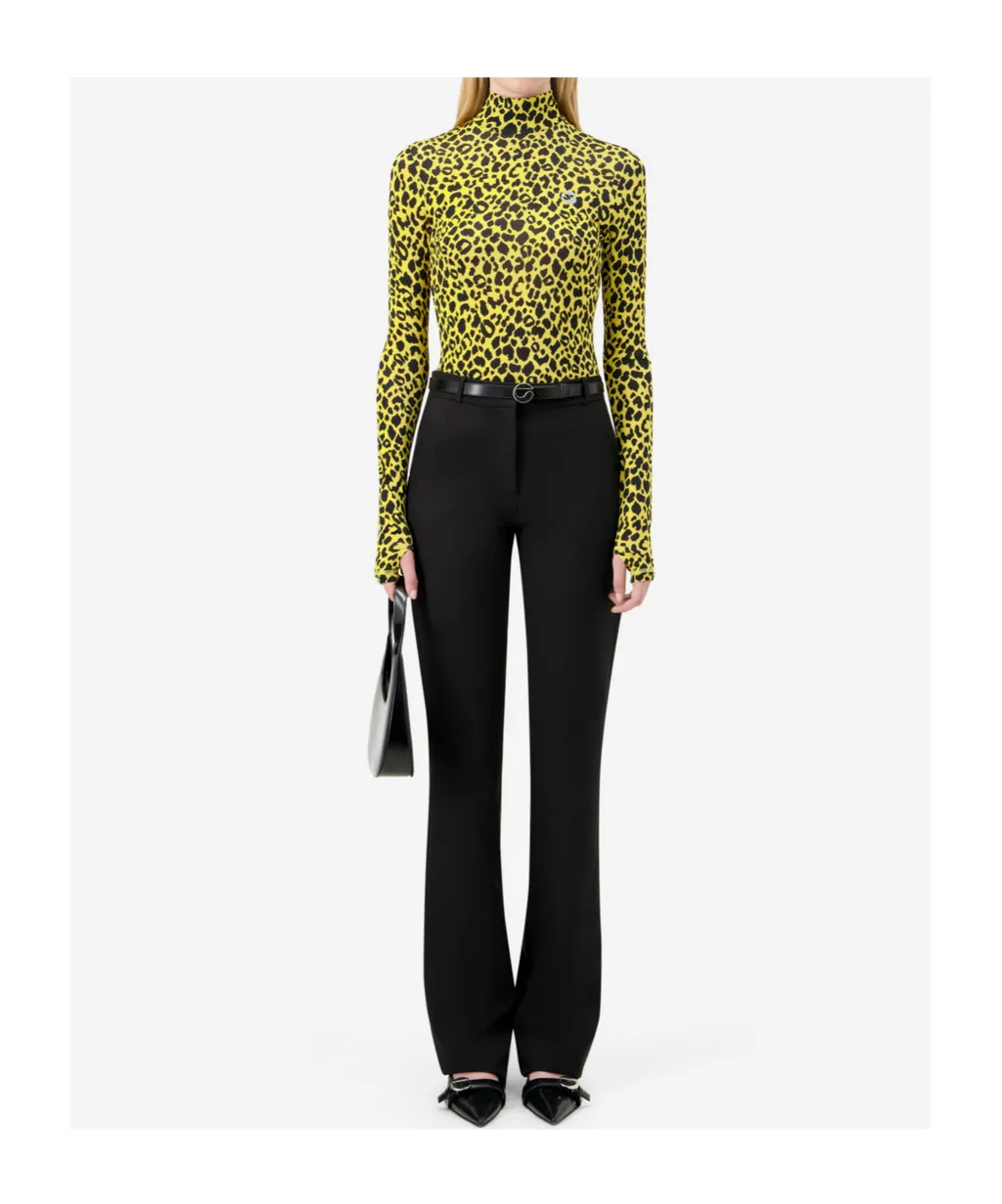 Leopard Print Turtleneck Sweater