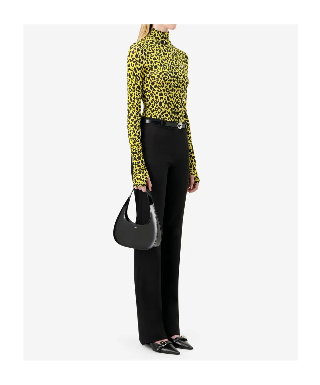 Leopard Print Turtleneck Sweater