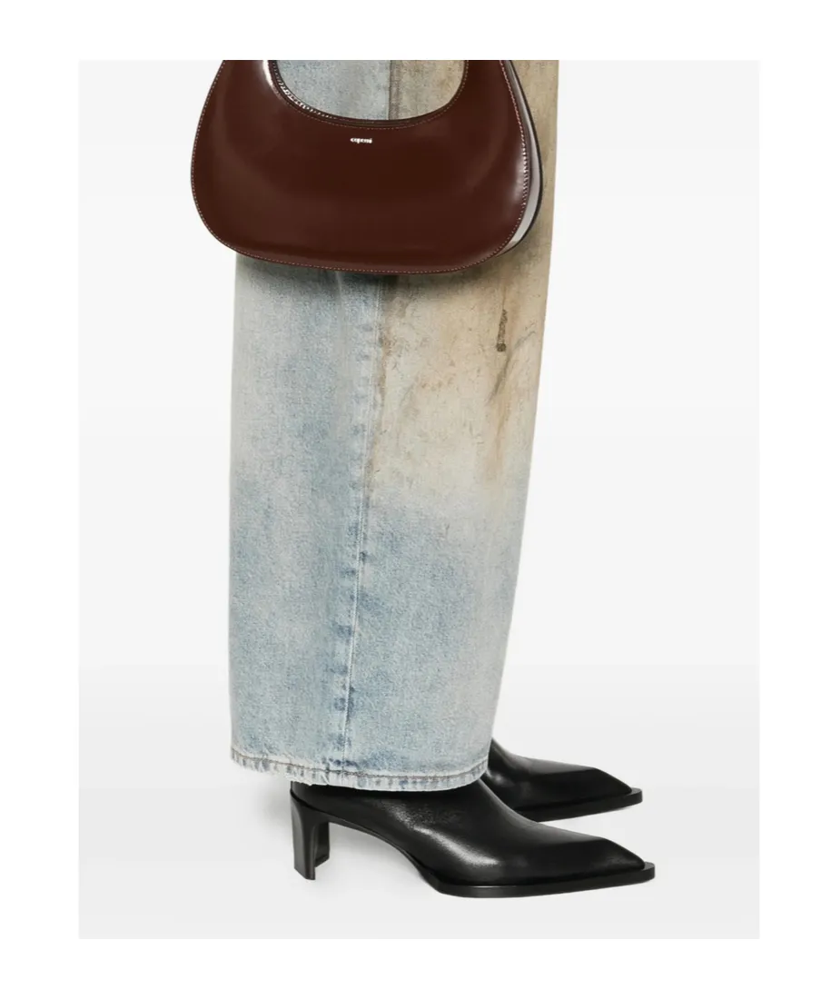 Slim Swipe Patent-Leather Shoulder Bag