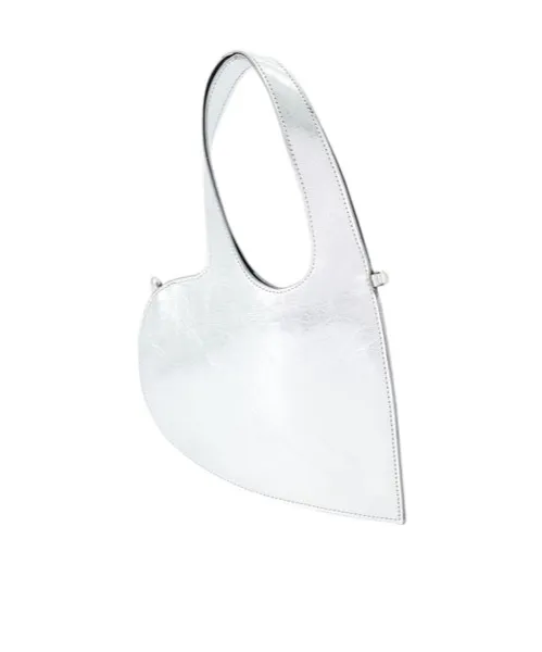 Metallic Effect Mini Heart Tote Bag