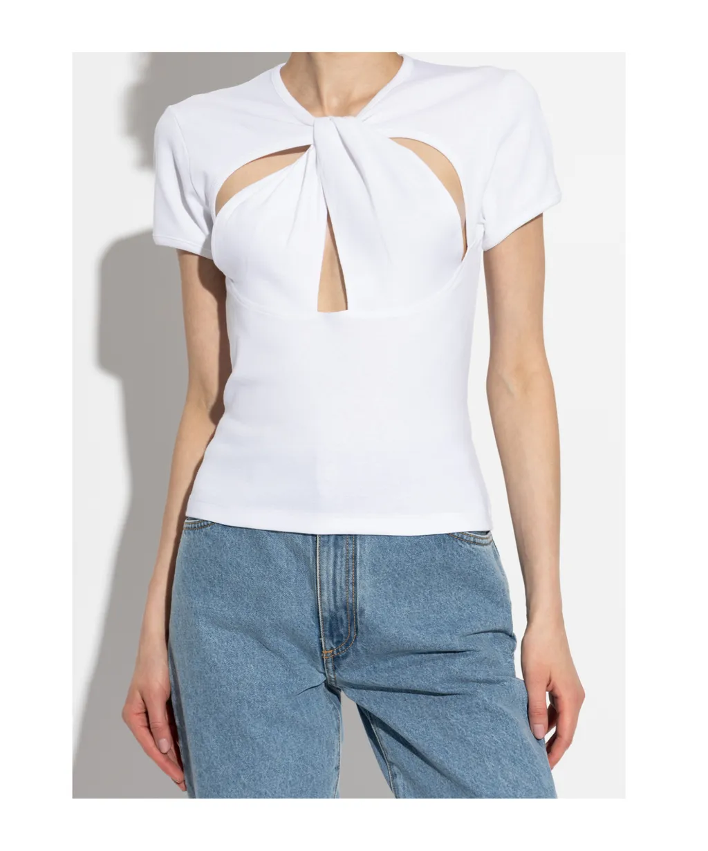 Twist-Detail Short-Sleeve Top