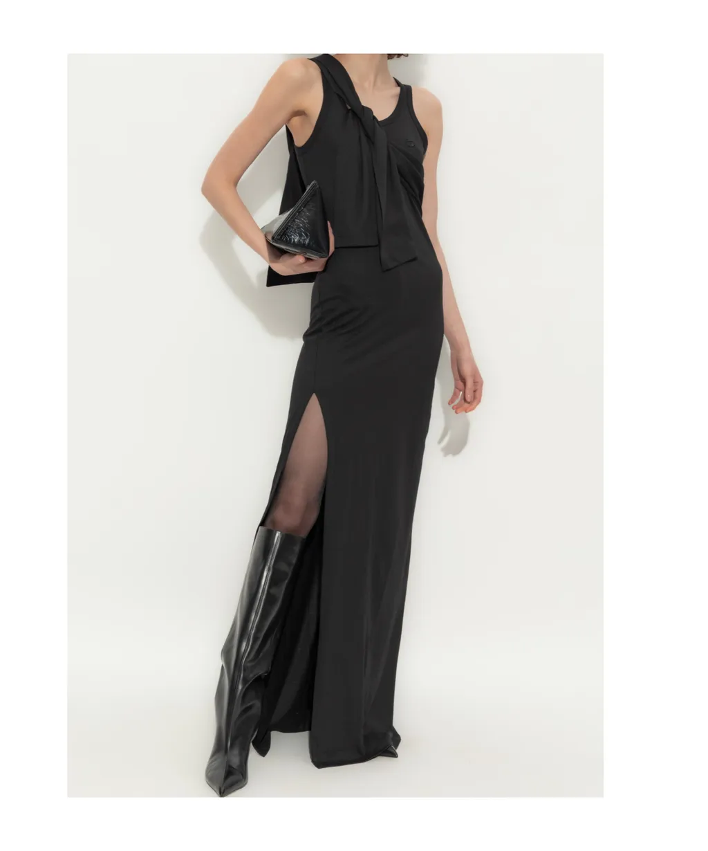 Knotted Jersey Maxi Dress