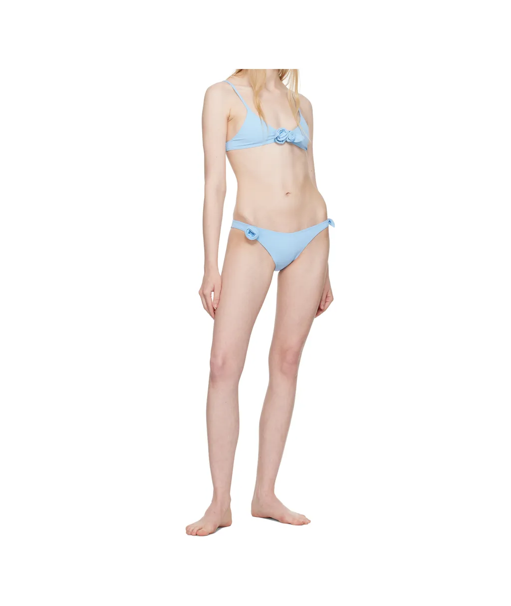 Flower-Detail Tie-Side Bikini Bottoms