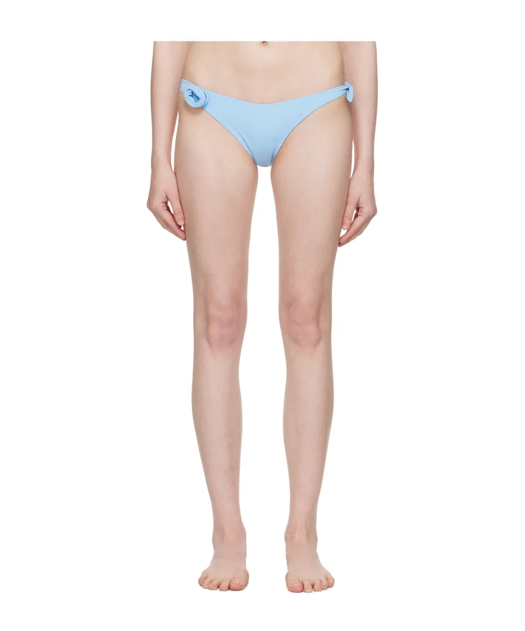 Ribbed Bikini Top With Bow Detail