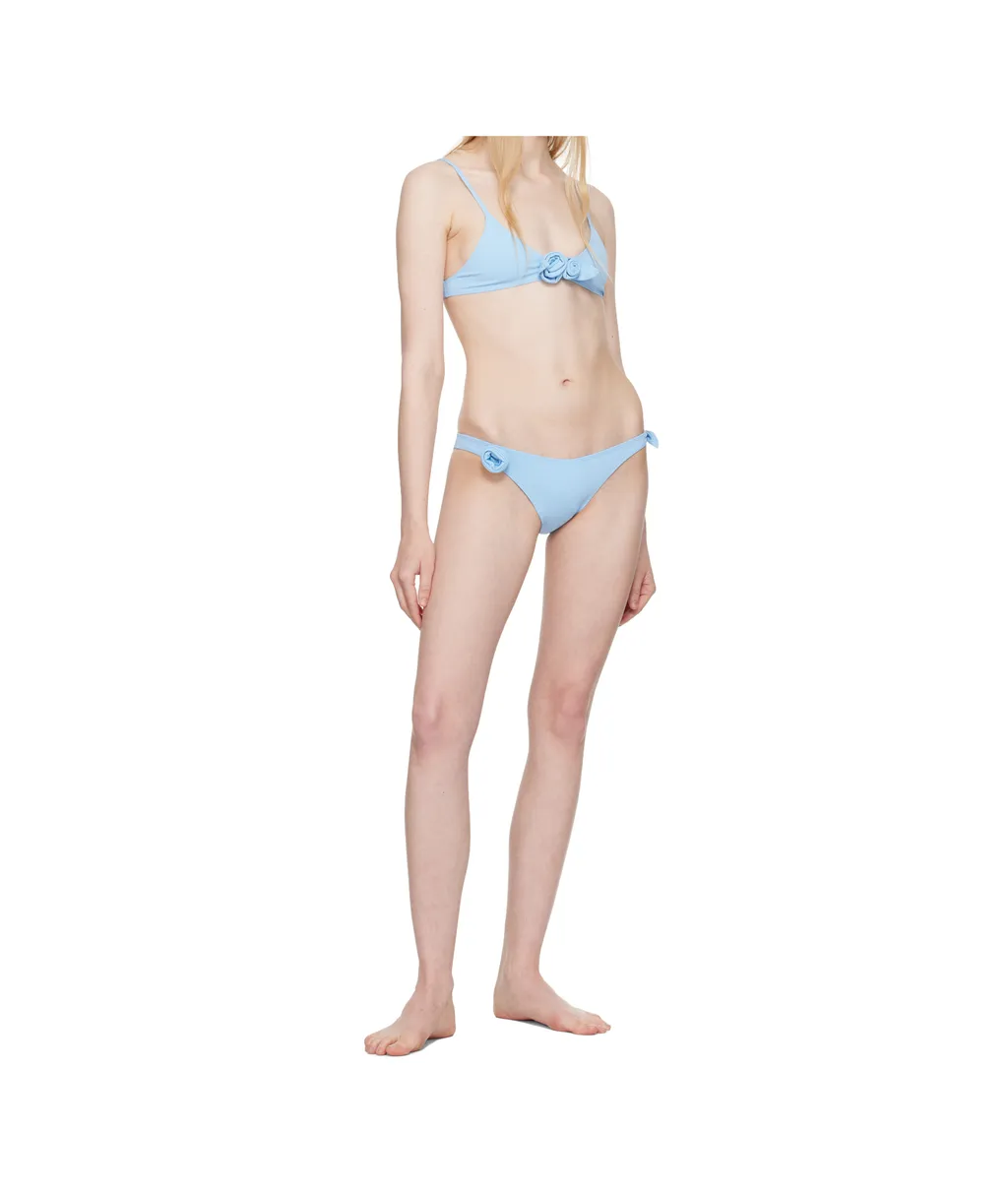 Ribbed Bikini Top With Bow Detail
