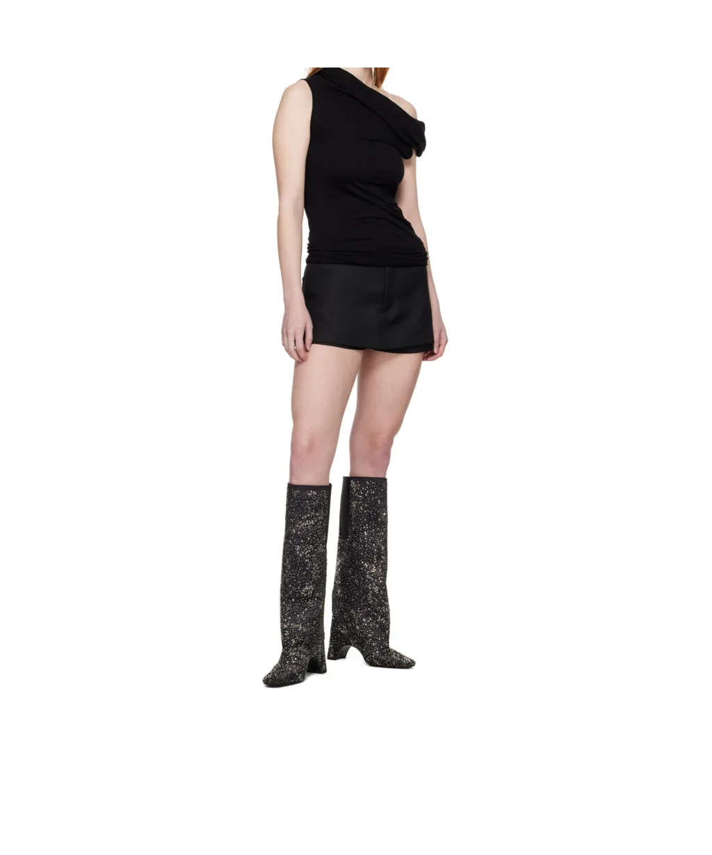 Crystal-Embellished Bridge Tall Boots