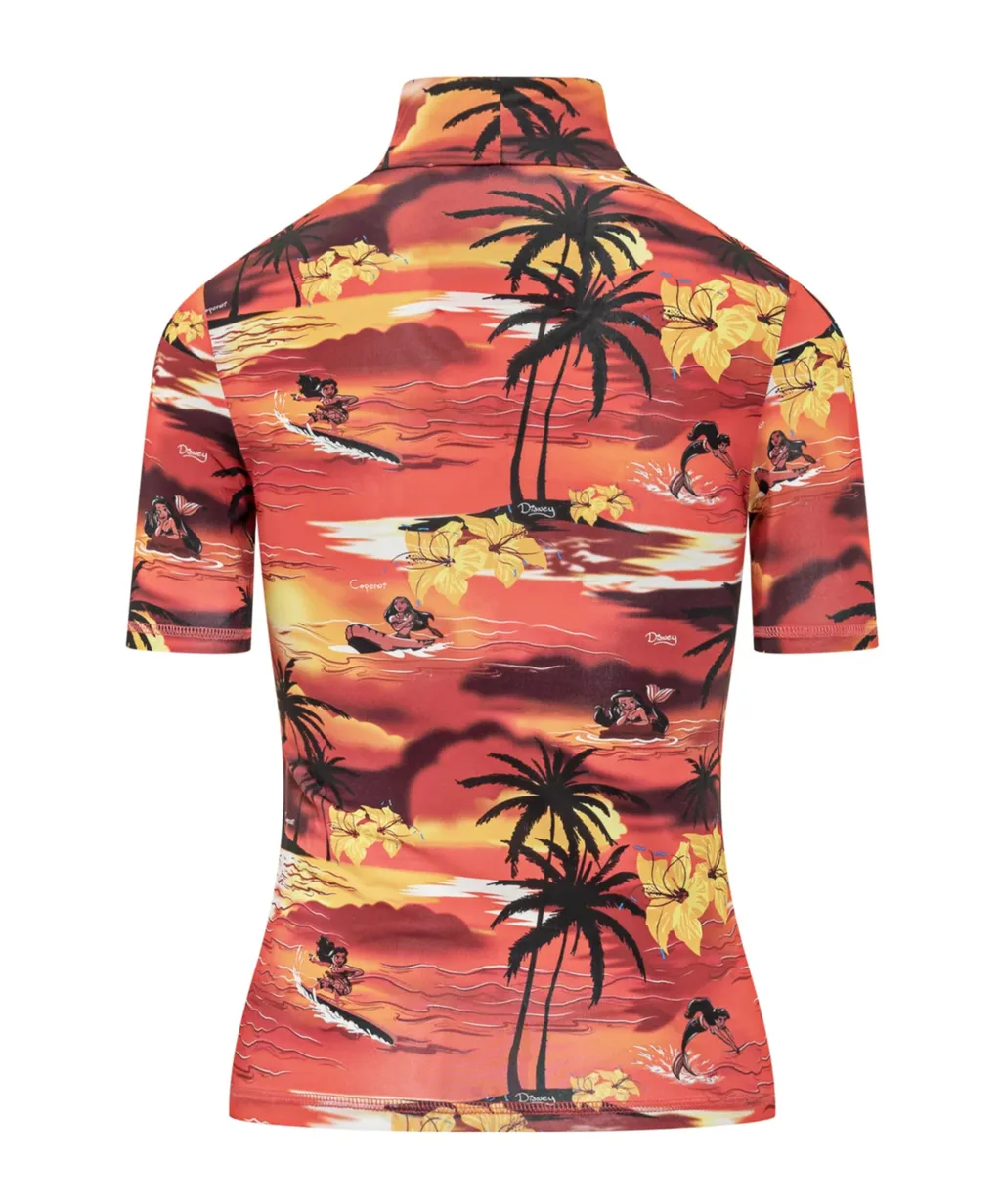 Turtleneck Printed T-Shirt