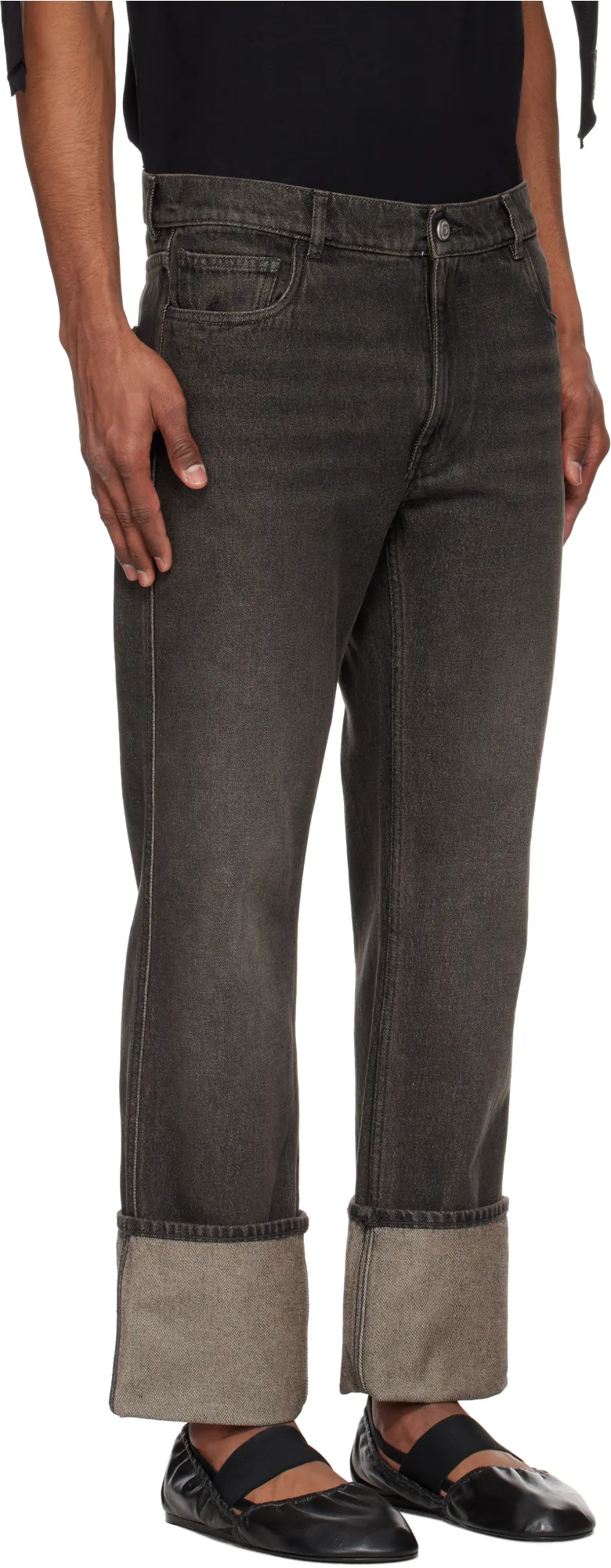Turn Up-Hem Jeans