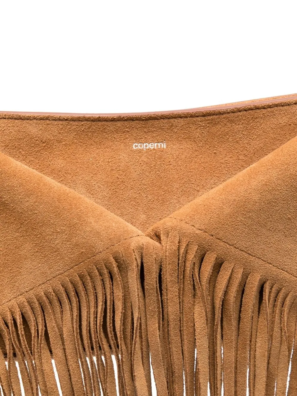 Coperni Logo Detailed Fringed Edge Shoulder Bag