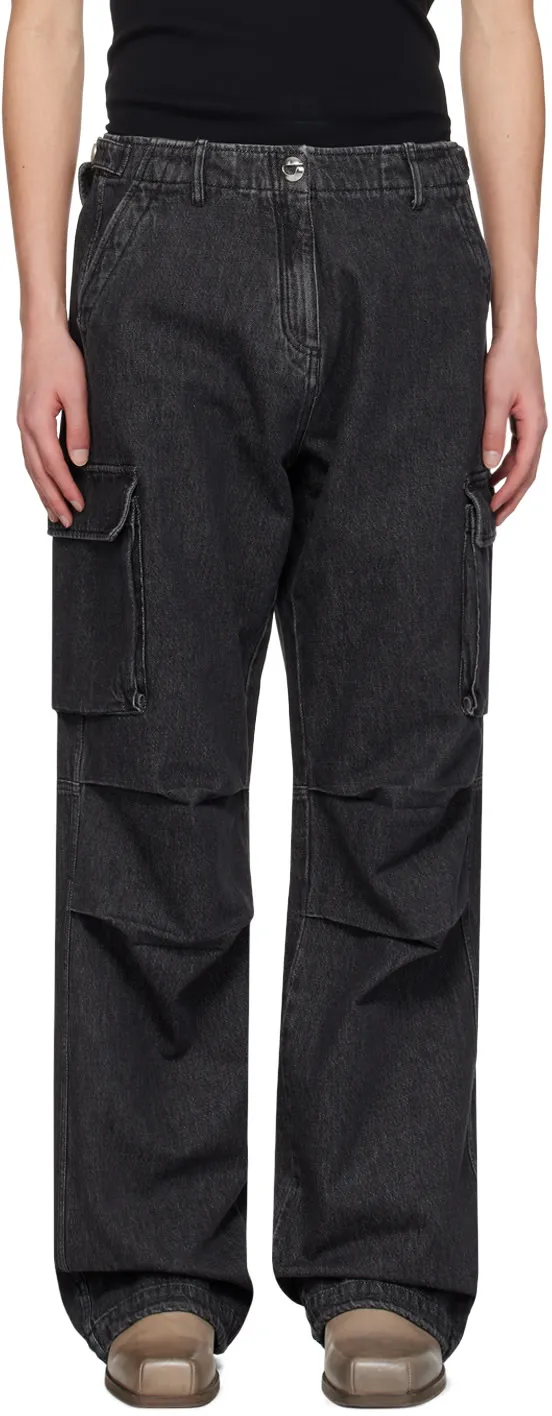 Wide-Leg Cargo Jeans