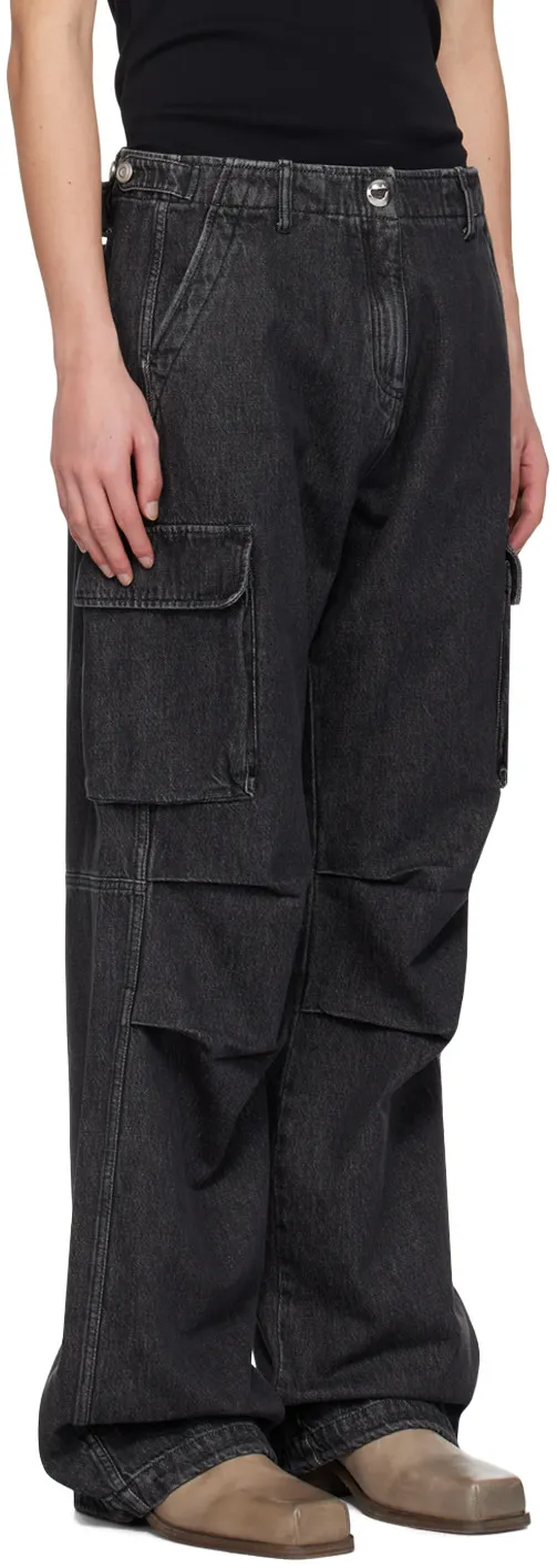 Wide-Leg Cargo Jeans