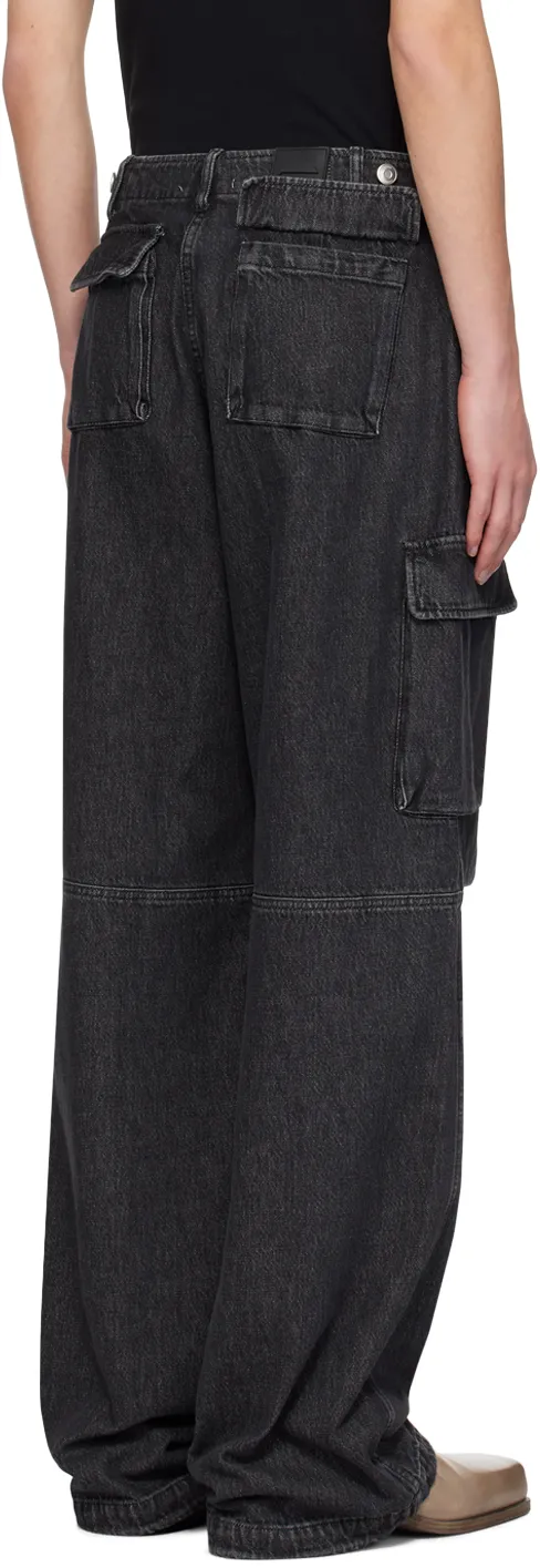 Wide-Leg Cargo Jeans