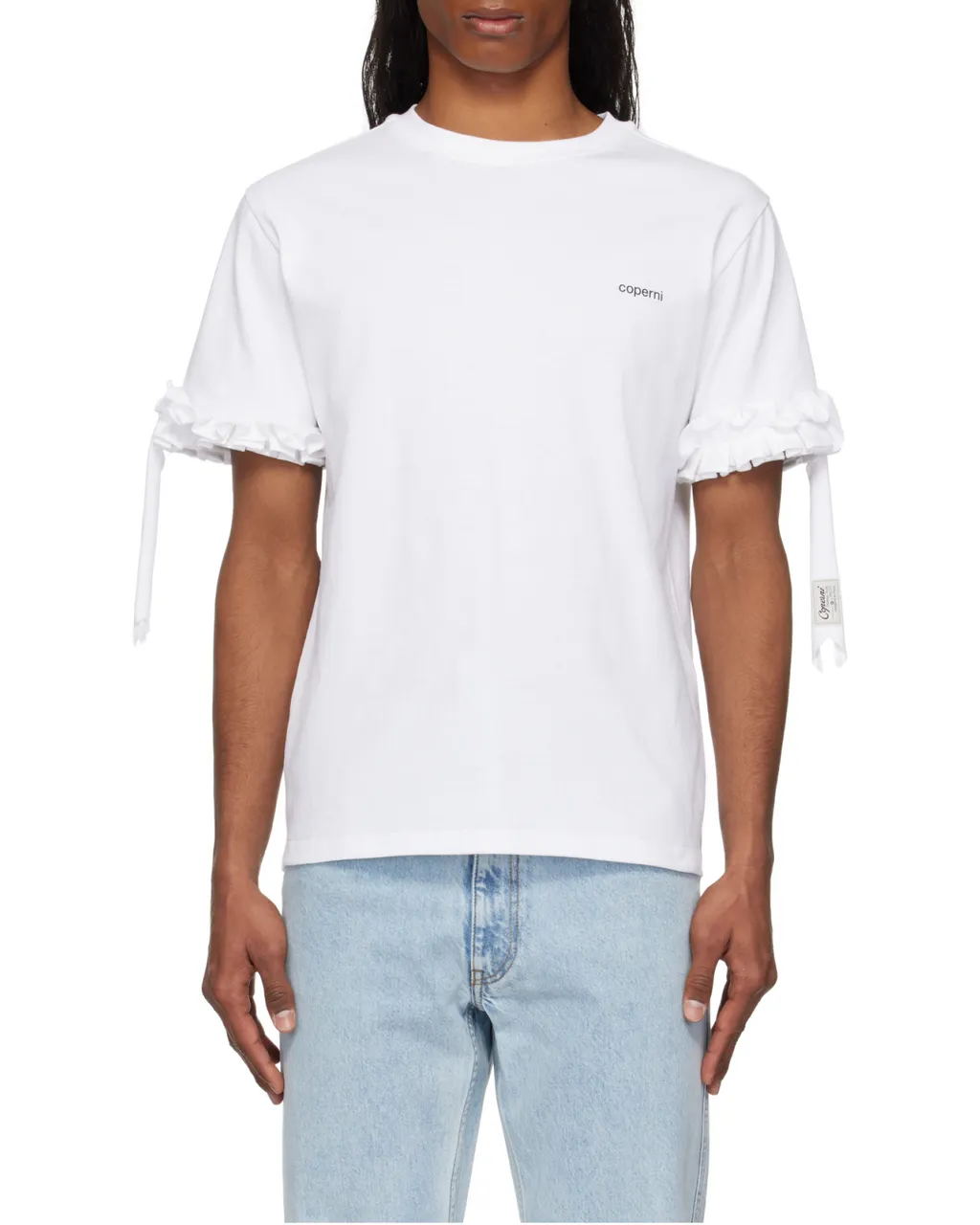 Logo-Print Ruffle-Trim T-Shirt