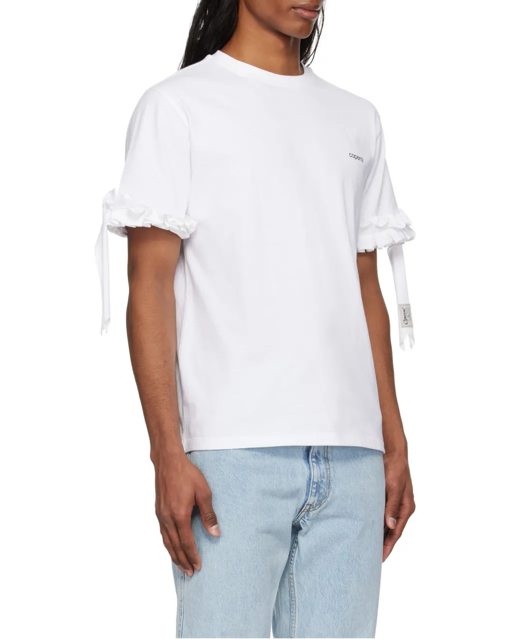 Logo-Print Ruffle-Trim T-Shirt
