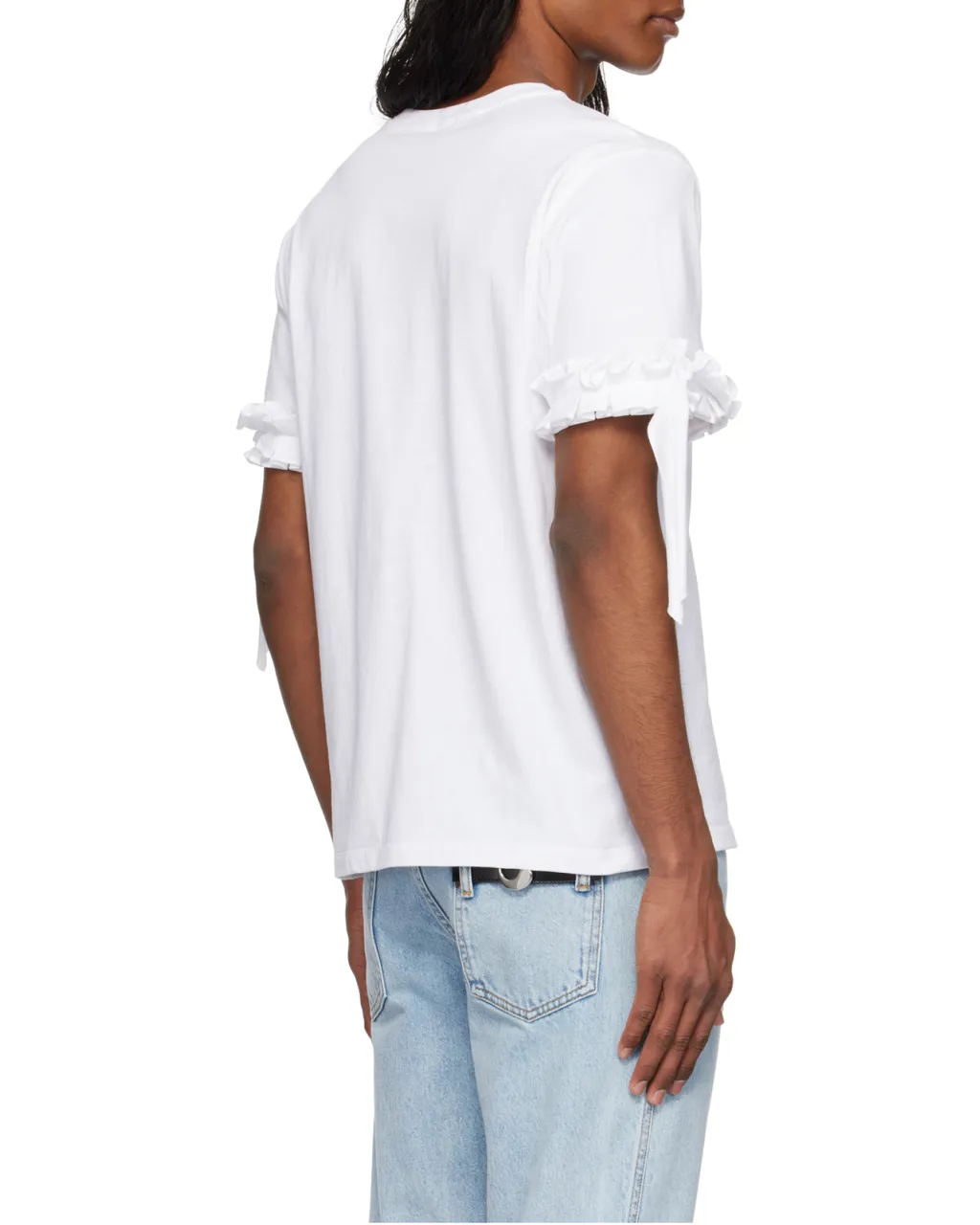 Logo-Print Ruffle-Trim T-Shirt