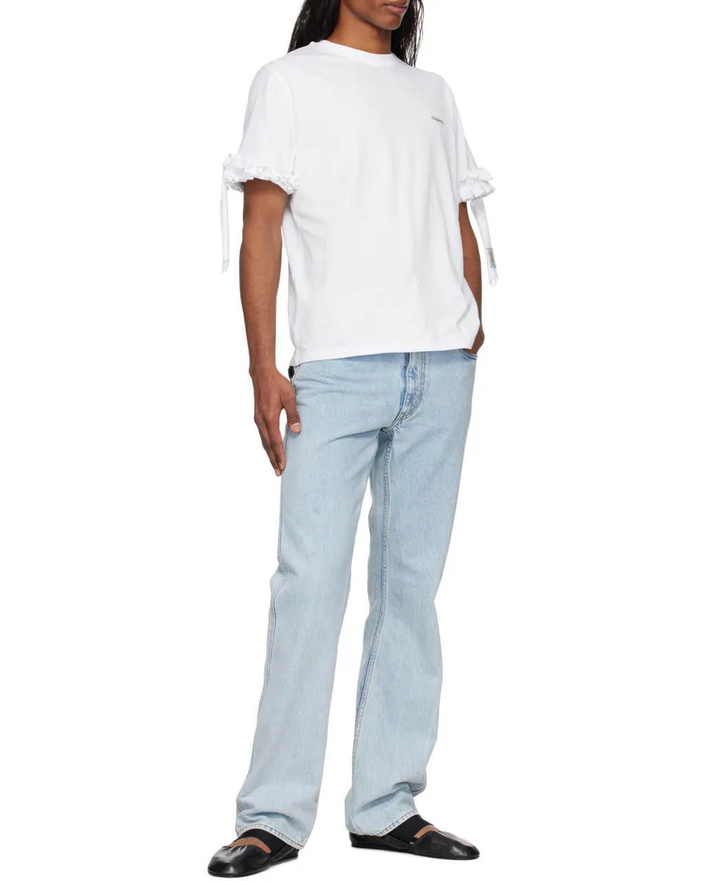 Logo-Print Ruffle-Trim T-Shirt