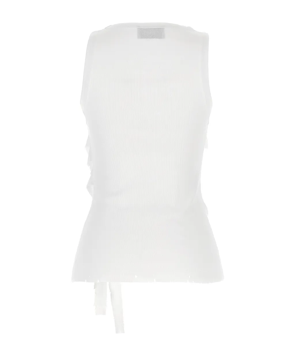 Distressed Rose Sleeveless Tank Top