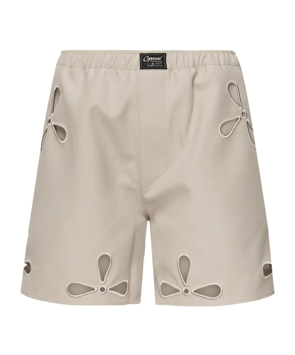 Logo Patch Cut-Out Shorts
