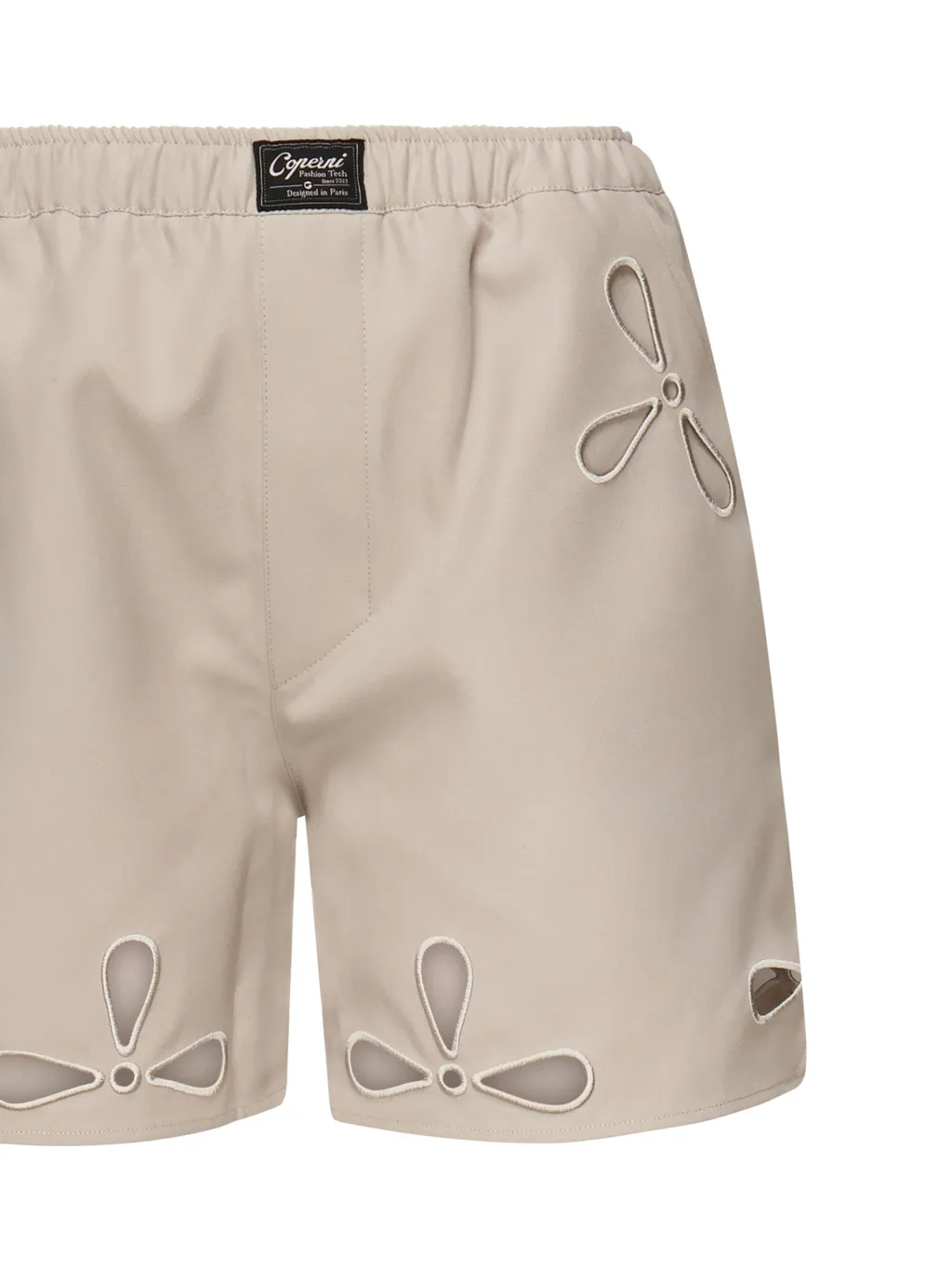 Logo Patch Cut-Out Shorts