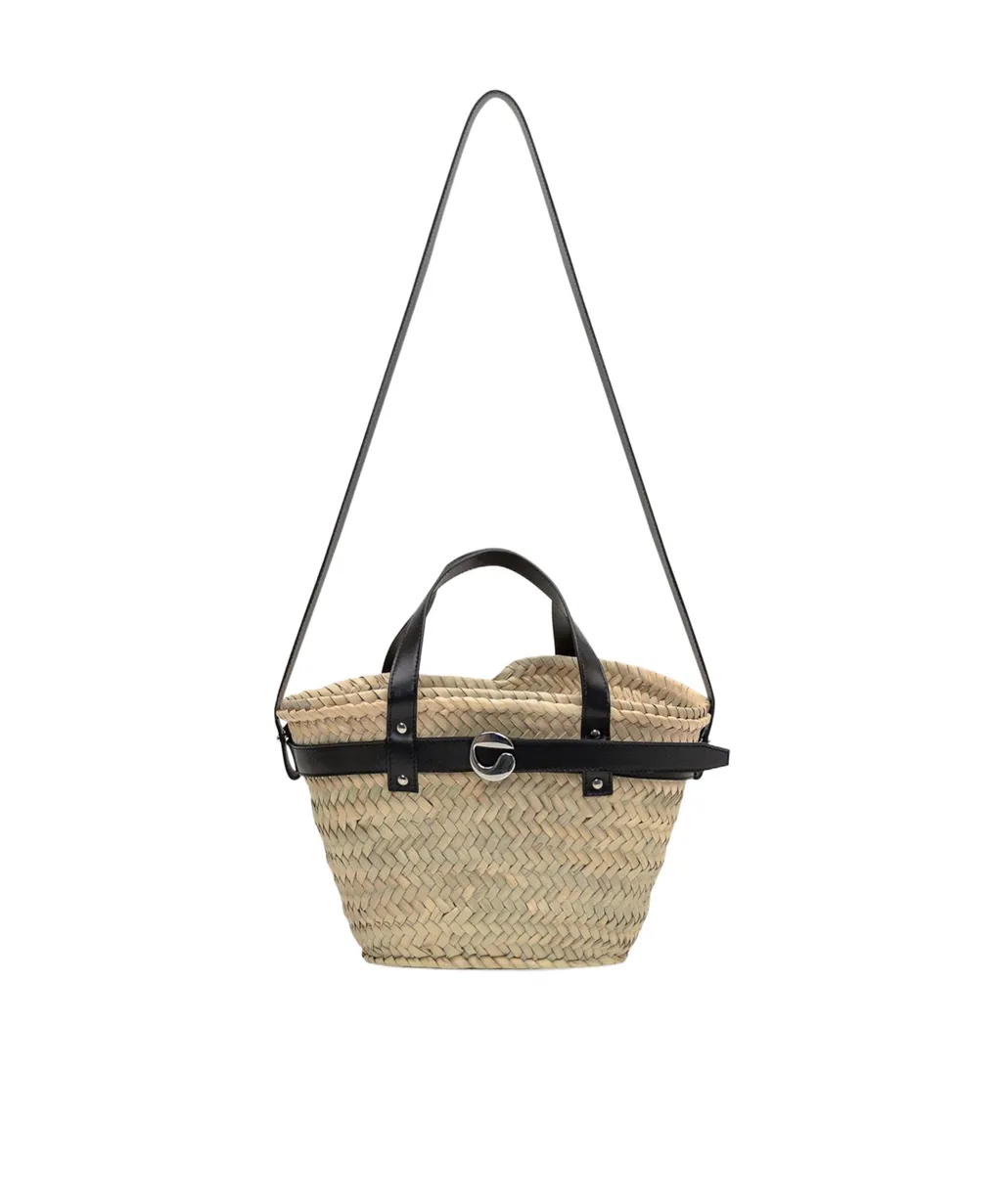 Logo Plaque Interwovened Shoulder Bag
